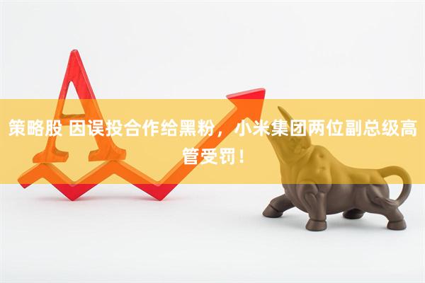 策略股 因误投合作给黑粉，小米集团两位副总级高管受罚！